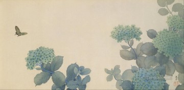 hortensias 1902 Hishida Shunso Japonés Pinturas al óleo